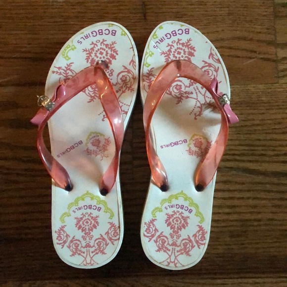 Unworn pink flip flops from BCBGirls. - Picture 1 of 3